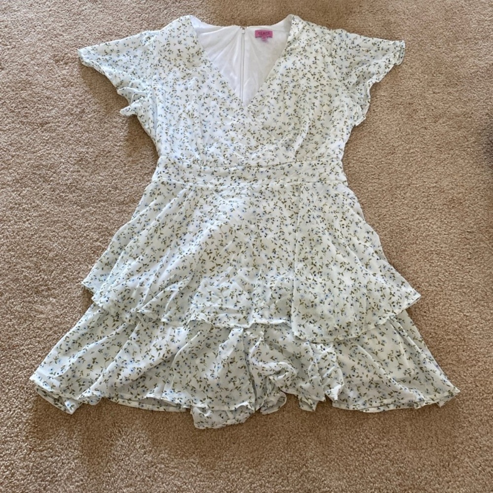 Miami Cream White Ruffled Tiered Jumpsuit